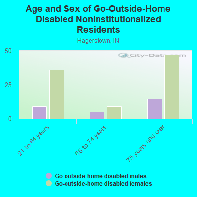 Age and Sex of Go-Outside-Home Disabled Noninstitutionalized Residents