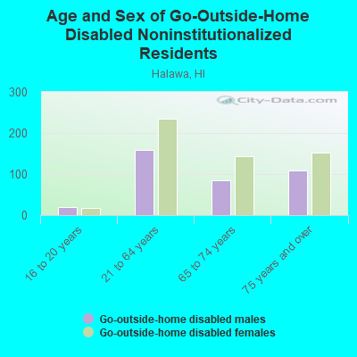 Age and Sex of Go-Outside-Home Disabled Noninstitutionalized Residents