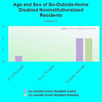 Age and Sex of Go-Outside-Home Disabled Noninstitutionalized Residents