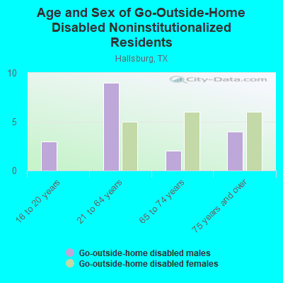 Age and Sex of Go-Outside-Home Disabled Noninstitutionalized Residents