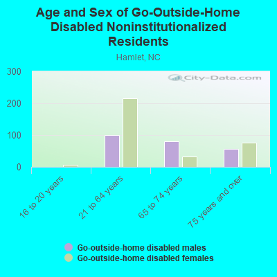 Age and Sex of Go-Outside-Home Disabled Noninstitutionalized Residents