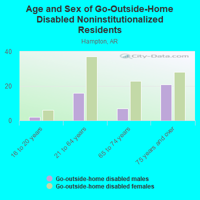 Age and Sex of Go-Outside-Home Disabled Noninstitutionalized Residents