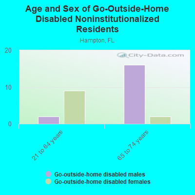 Age and Sex of Go-Outside-Home Disabled Noninstitutionalized Residents