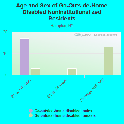 Age and Sex of Go-Outside-Home Disabled Noninstitutionalized Residents