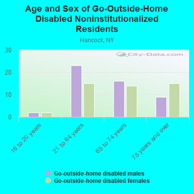 Age and Sex of Go-Outside-Home Disabled Noninstitutionalized Residents