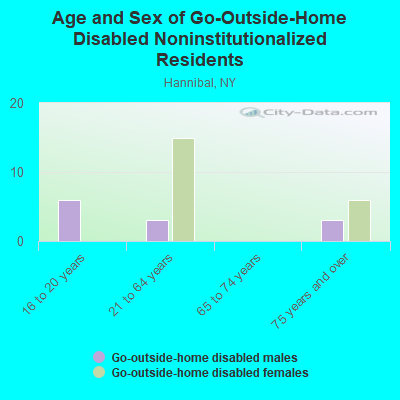 Age and Sex of Go-Outside-Home Disabled Noninstitutionalized Residents