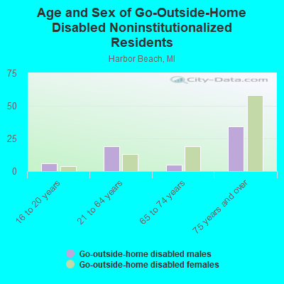 Age and Sex of Go-Outside-Home Disabled Noninstitutionalized Residents