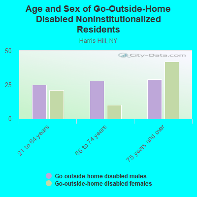 Age and Sex of Go-Outside-Home Disabled Noninstitutionalized Residents