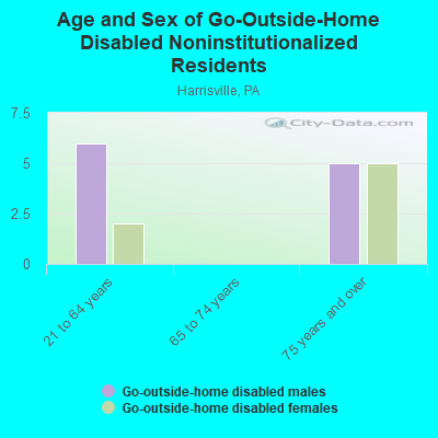 Age and Sex of Go-Outside-Home Disabled Noninstitutionalized Residents