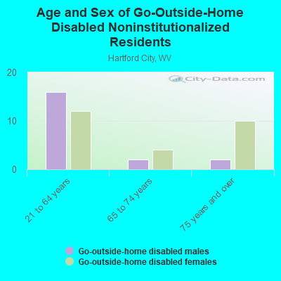 Age and Sex of Go-Outside-Home Disabled Noninstitutionalized Residents