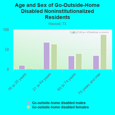 Age and Sex of Go-Outside-Home Disabled Noninstitutionalized Residents