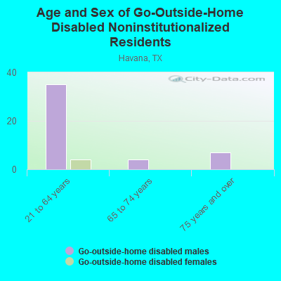 Age and Sex of Go-Outside-Home Disabled Noninstitutionalized Residents