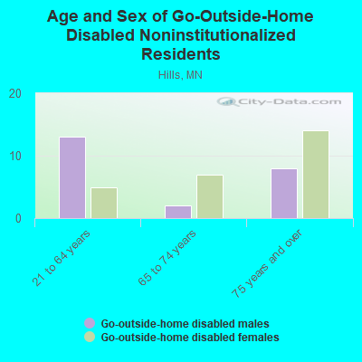 Age and Sex of Go-Outside-Home Disabled Noninstitutionalized Residents