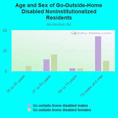 Age and Sex of Go-Outside-Home Disabled Noninstitutionalized Residents