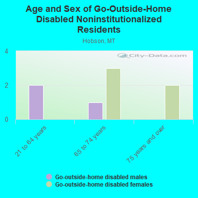 Age and Sex of Go-Outside-Home Disabled Noninstitutionalized Residents