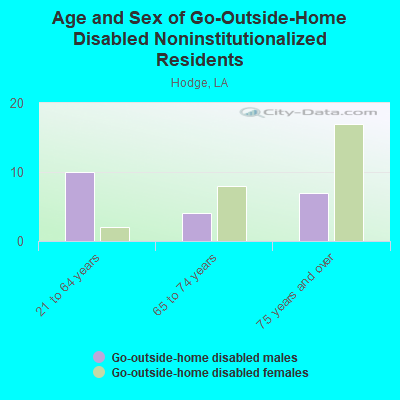 Age and Sex of Go-Outside-Home Disabled Noninstitutionalized Residents