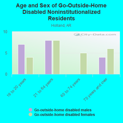 Age and Sex of Go-Outside-Home Disabled Noninstitutionalized Residents