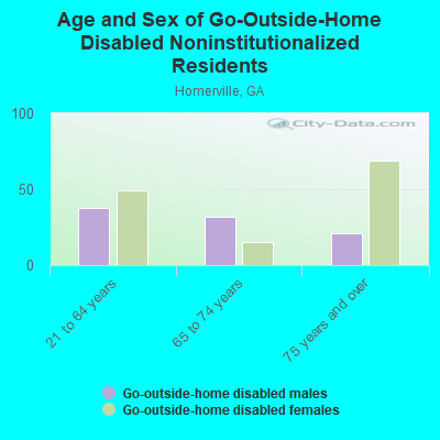 Age and Sex of Go-Outside-Home Disabled Noninstitutionalized Residents