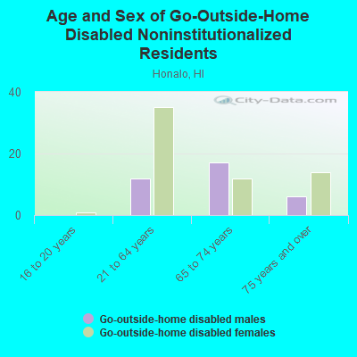 Age and Sex of Go-Outside-Home Disabled Noninstitutionalized Residents