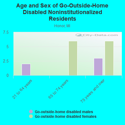 Age and Sex of Go-Outside-Home Disabled Noninstitutionalized Residents