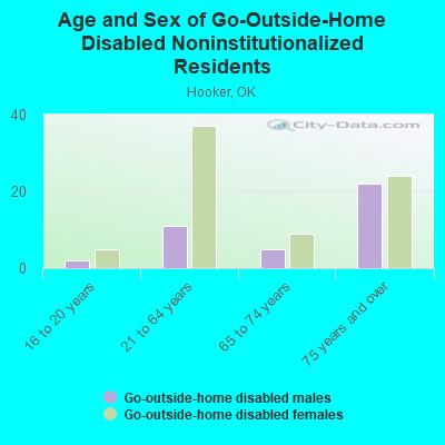 Age and Sex of Go-Outside-Home Disabled Noninstitutionalized Residents