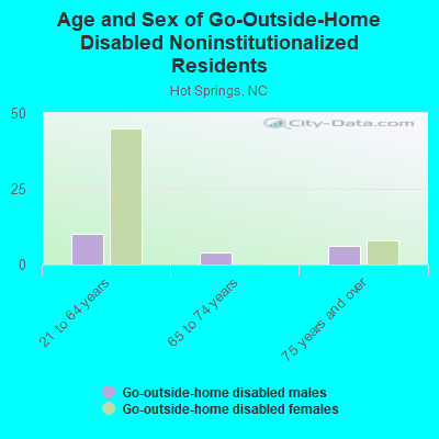 Age and Sex of Go-Outside-Home Disabled Noninstitutionalized Residents