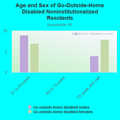 Age and Sex of Go-Outside-Home Disabled Noninstitutionalized Residents