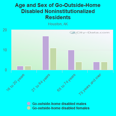 Age and Sex of Go-Outside-Home Disabled Noninstitutionalized Residents