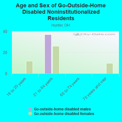 Age and Sex of Go-Outside-Home Disabled Noninstitutionalized Residents