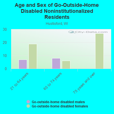 Age and Sex of Go-Outside-Home Disabled Noninstitutionalized Residents