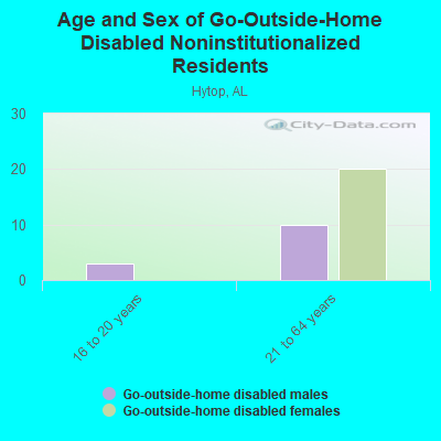 Age and Sex of Go-Outside-Home Disabled Noninstitutionalized Residents