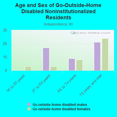 Age and Sex of Go-Outside-Home Disabled Noninstitutionalized Residents