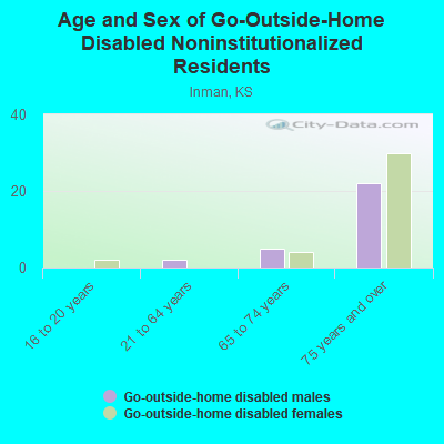 Age and Sex of Go-Outside-Home Disabled Noninstitutionalized Residents