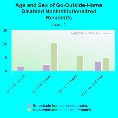 Age and Sex of Go-Outside-Home Disabled Noninstitutionalized Residents