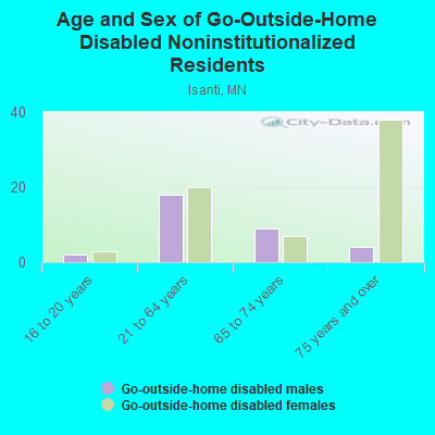 Age and Sex of Go-Outside-Home Disabled Noninstitutionalized Residents