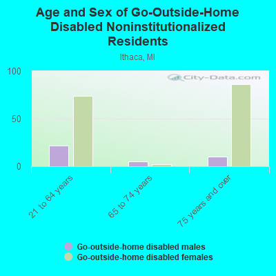 Age and Sex of Go-Outside-Home Disabled Noninstitutionalized Residents