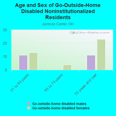 Age and Sex of Go-Outside-Home Disabled Noninstitutionalized Residents