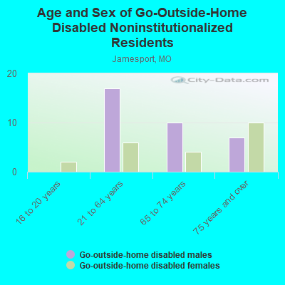 Age and Sex of Go-Outside-Home Disabled Noninstitutionalized Residents