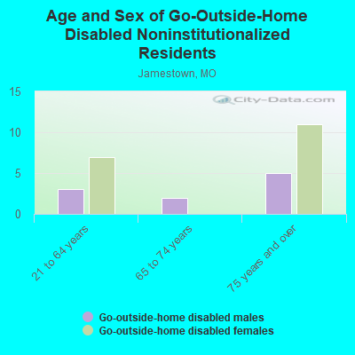 Age and Sex of Go-Outside-Home Disabled Noninstitutionalized Residents