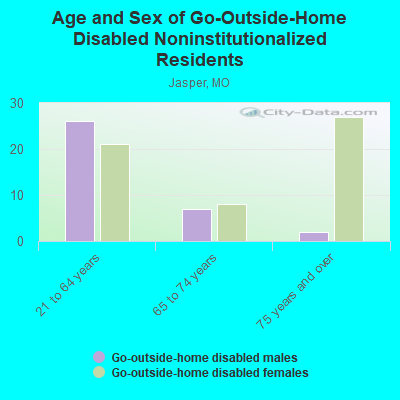 Age and Sex of Go-Outside-Home Disabled Noninstitutionalized Residents