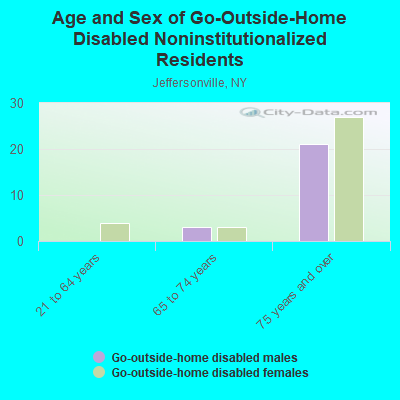 Age and Sex of Go-Outside-Home Disabled Noninstitutionalized Residents