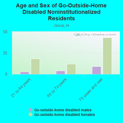 Age and Sex of Go-Outside-Home Disabled Noninstitutionalized Residents