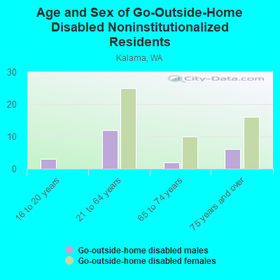 Age and Sex of Go-Outside-Home Disabled Noninstitutionalized Residents