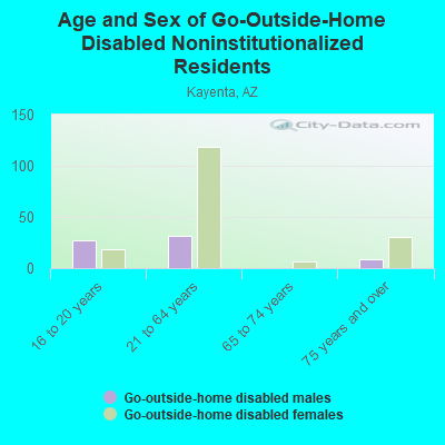 Age and Sex of Go-Outside-Home Disabled Noninstitutionalized Residents