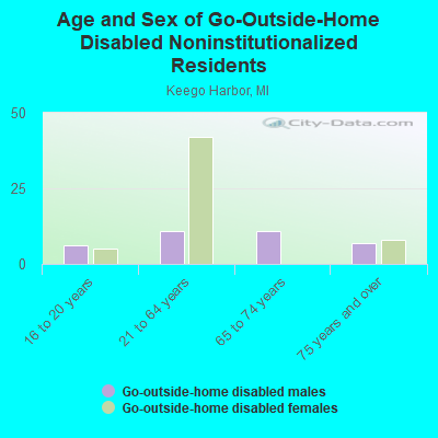 Age and Sex of Go-Outside-Home Disabled Noninstitutionalized Residents