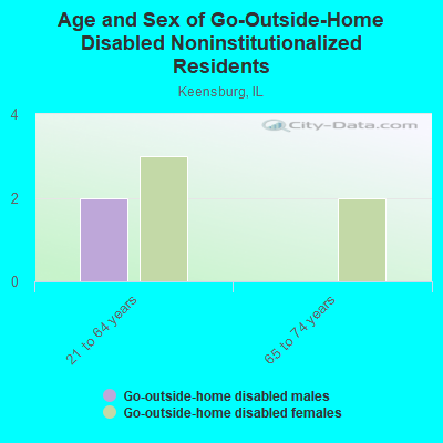 Age and Sex of Go-Outside-Home Disabled Noninstitutionalized Residents