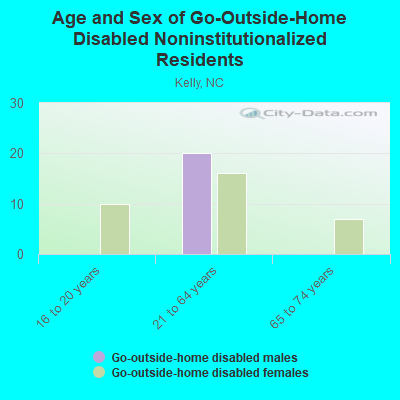 Age and Sex of Go-Outside-Home Disabled Noninstitutionalized Residents