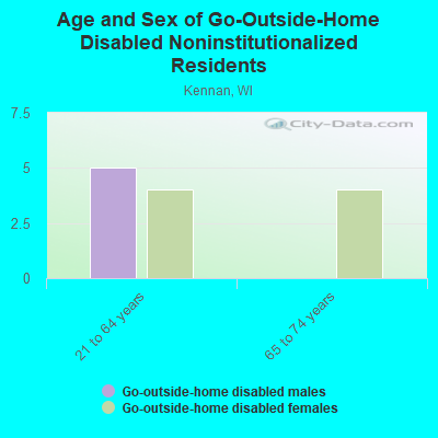 Age and Sex of Go-Outside-Home Disabled Noninstitutionalized Residents