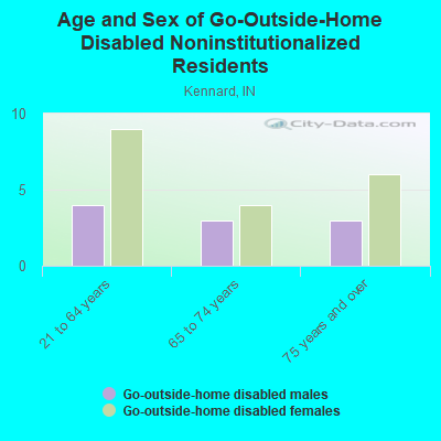 Age and Sex of Go-Outside-Home Disabled Noninstitutionalized Residents