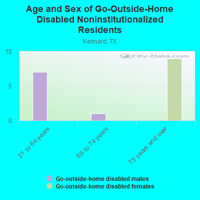 Age and Sex of Go-Outside-Home Disabled Noninstitutionalized Residents